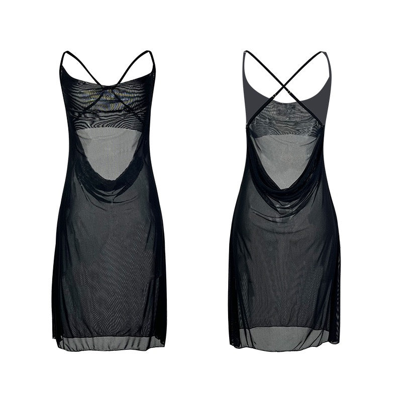 ZAHIR Private Edit: Minimalist Sheer Backless Maxi