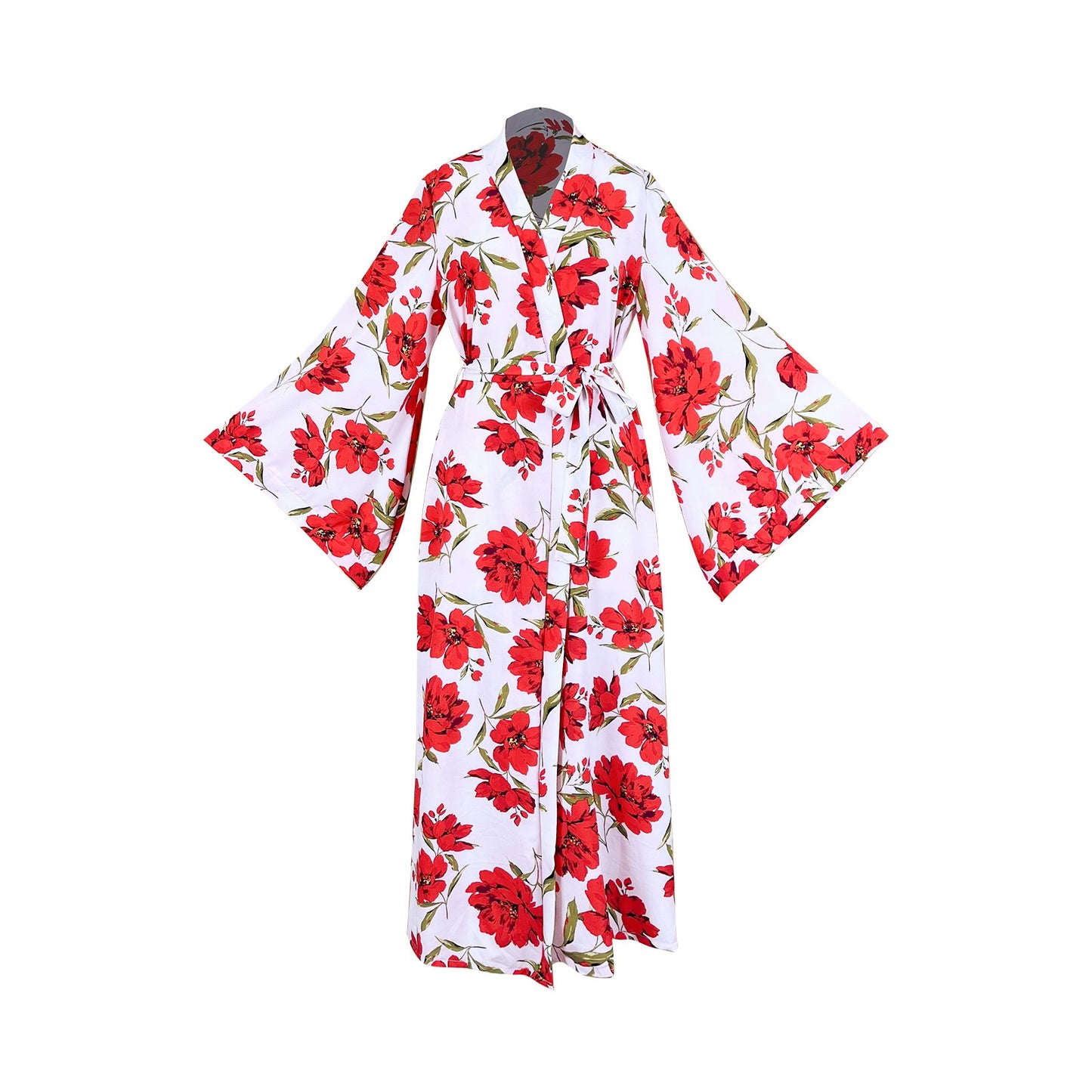 ZAHIR Red Floral Kimono Robe | Private Edit