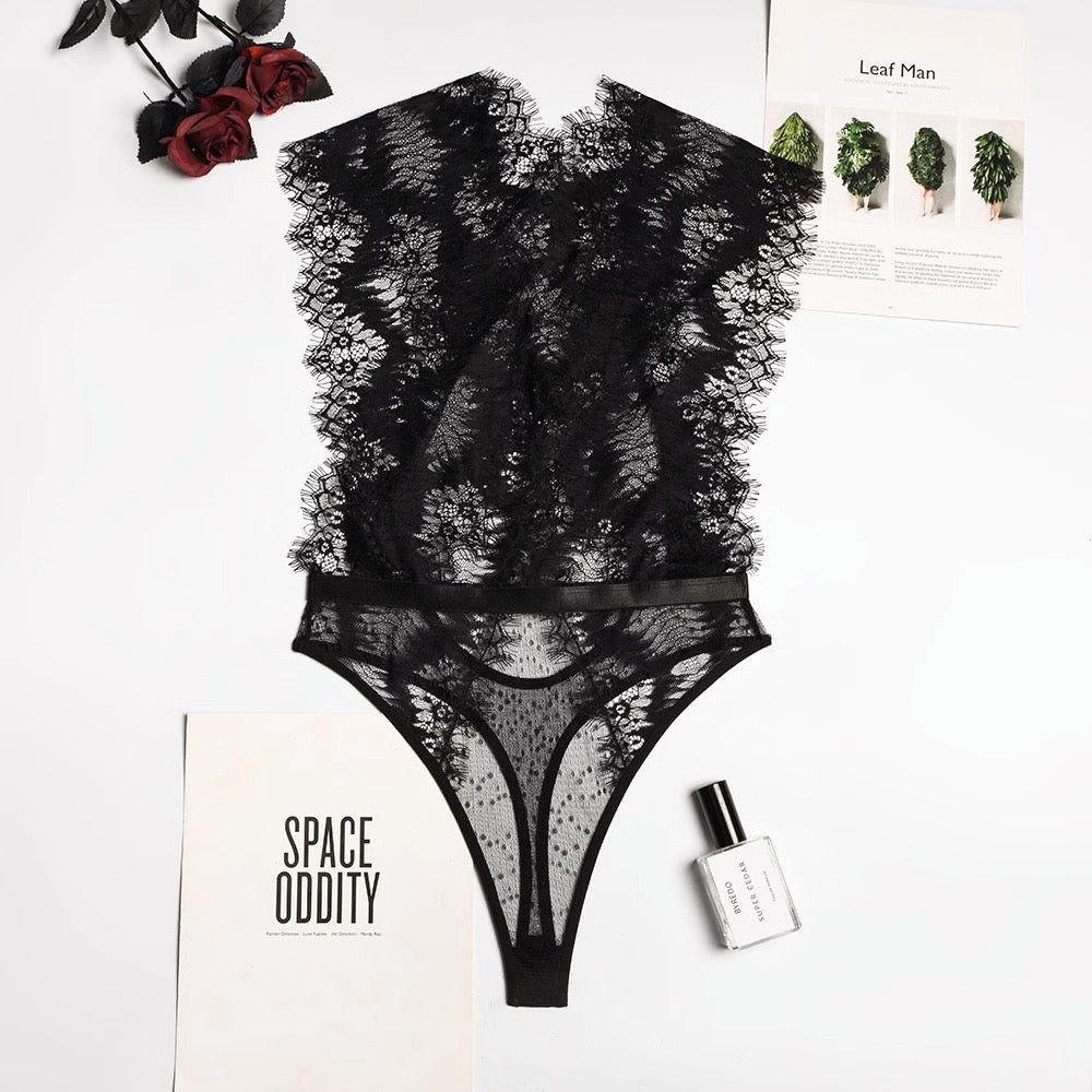 ZAHIR Lace Plunge Bodysuit | Private Edit