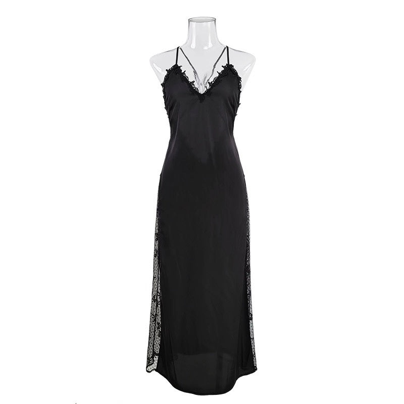 ZAHIR Private Edit: Bridal Whisper Satin Lace Nightgown & Sheer Robe Set